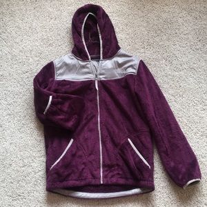 Purple Fuzzy North Face with Hood